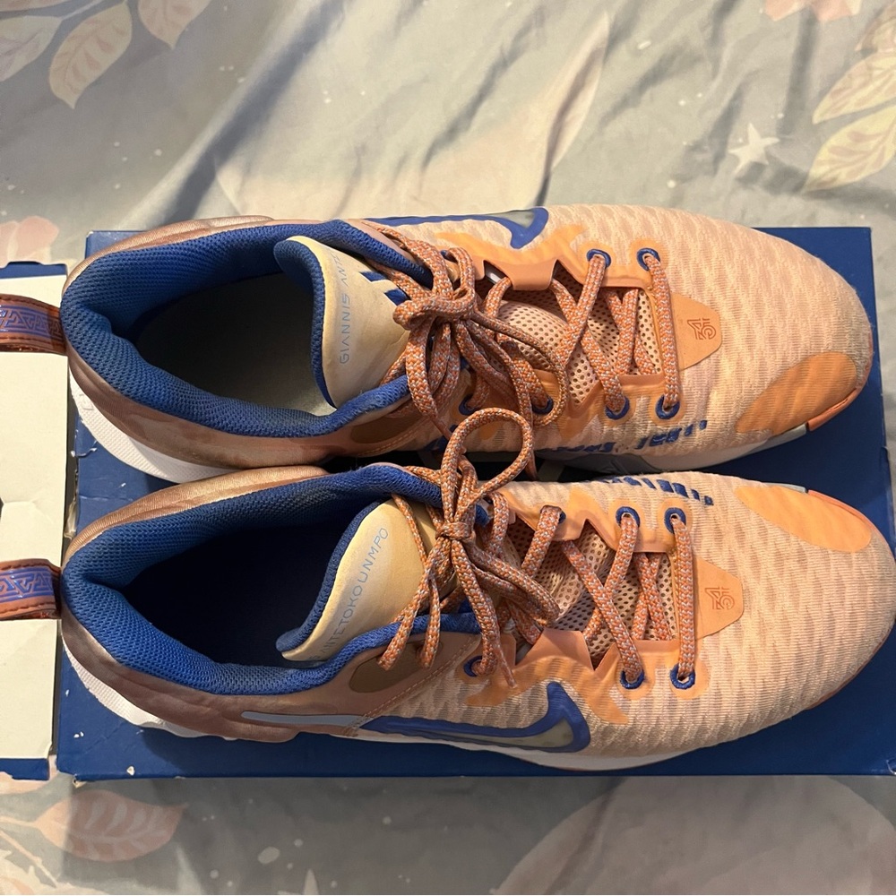 Nike Giannis Immortality Men's Basketball Shoes Orange Blue, Size 11, CZ4099 800